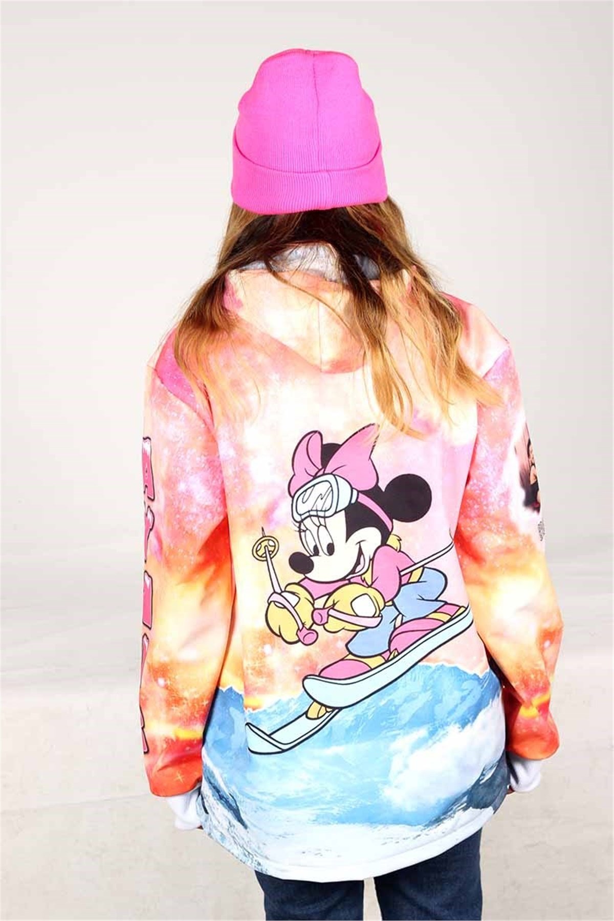 Minnie Mousa Kadın Kayak Montu, Özel Tasarım Snowboard Montu SS10