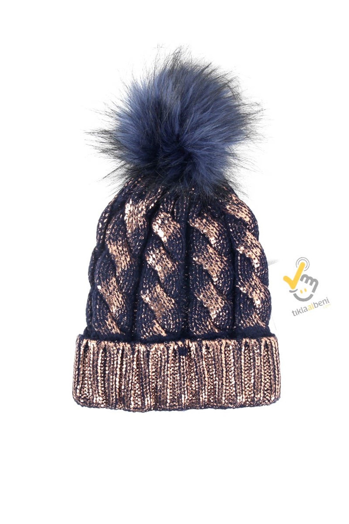 Parlak Baskılı Kadın Bere KFB124681