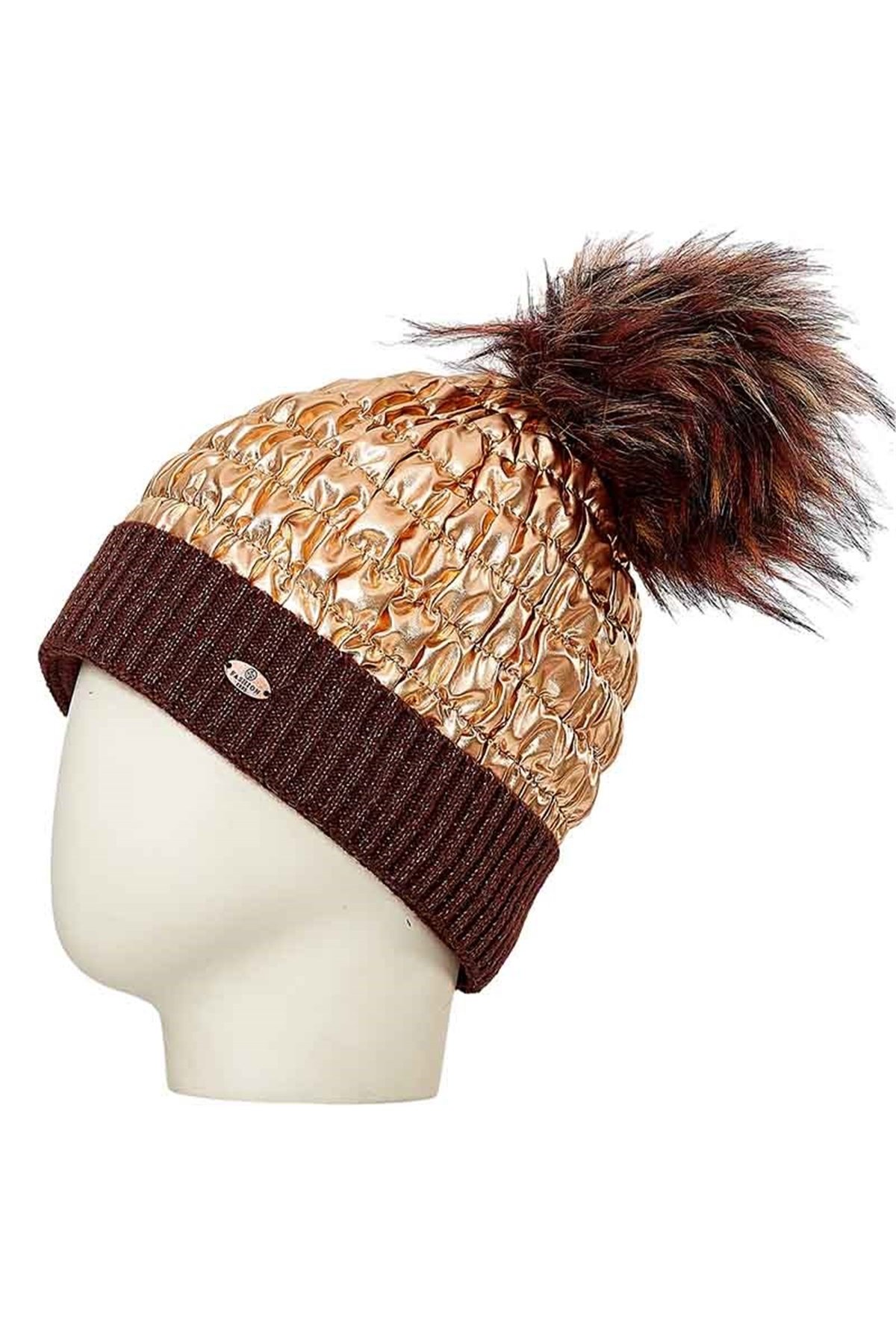 Parlak Kadın Bere 25151 - Hardal