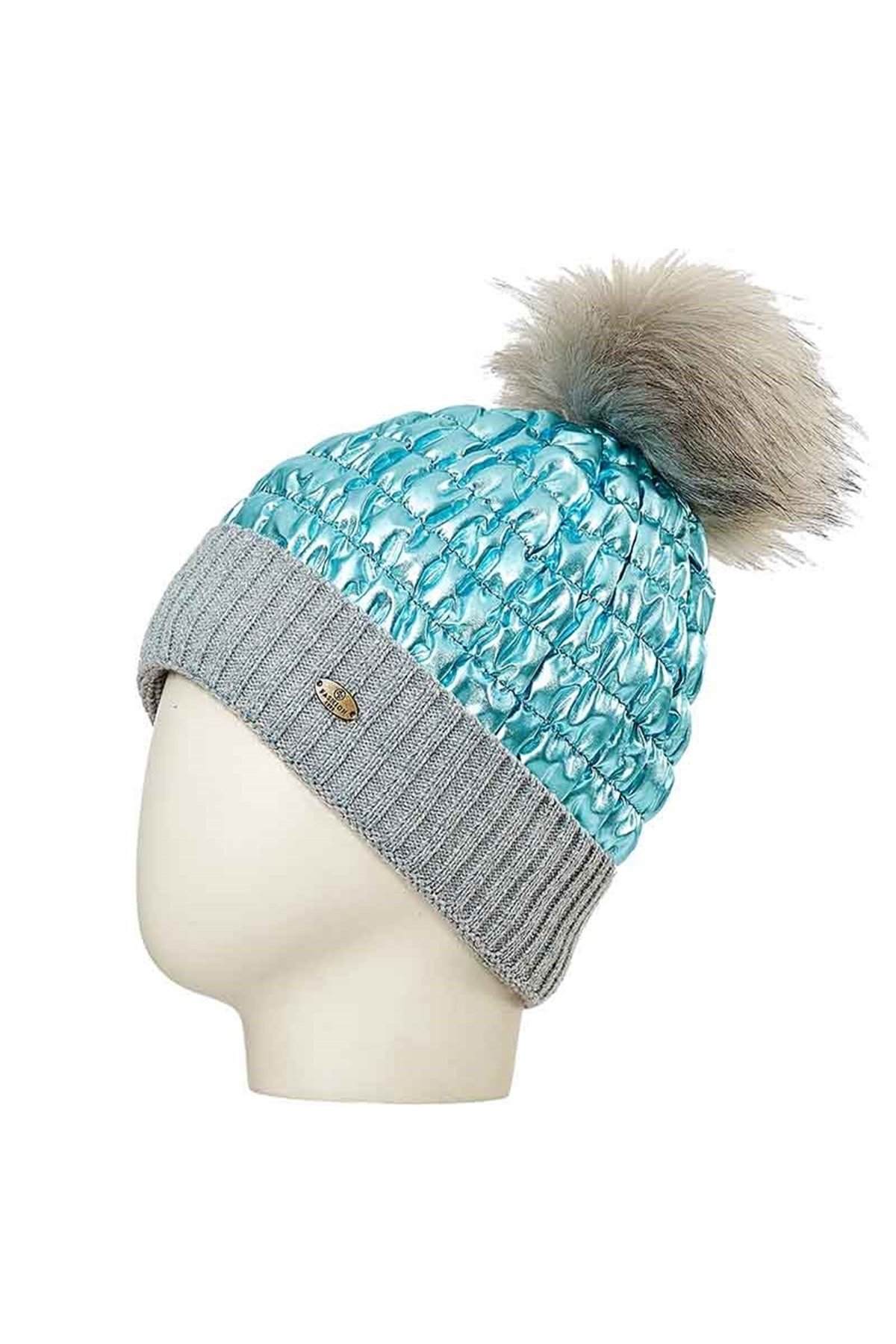 Parlak Kadın Bere 25151 - Turkuaz 