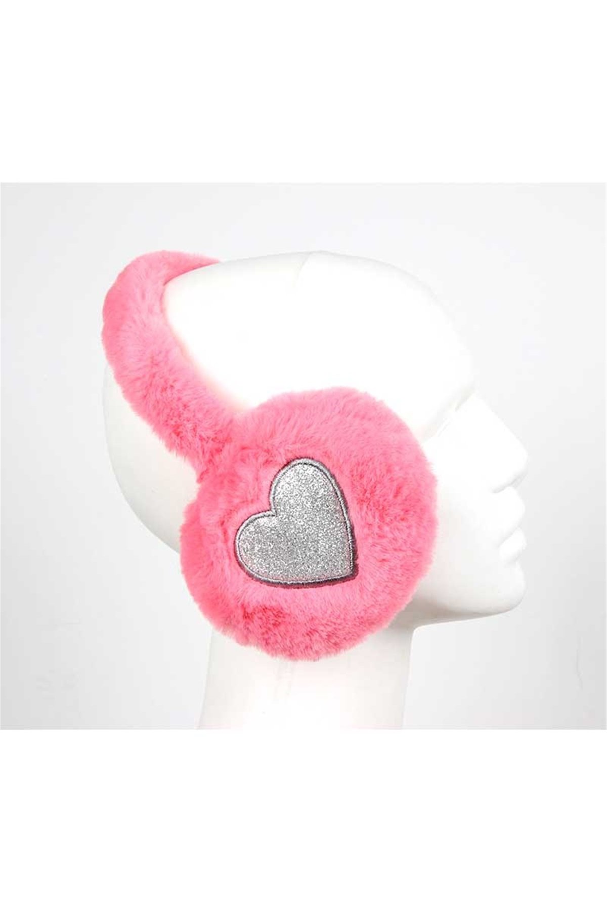 Pembe Peluş Kulaklık, Kız Çocuk Kışlık Kulaklık CK5061