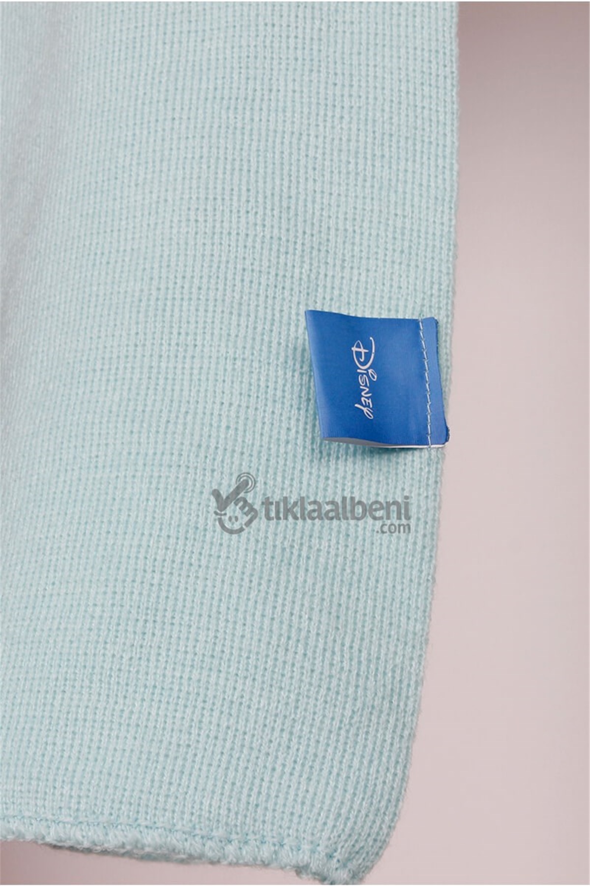 Saç Örgülü Elsa Atkı Bere Eldiven Set - ELS-10 - Açık Yeşil