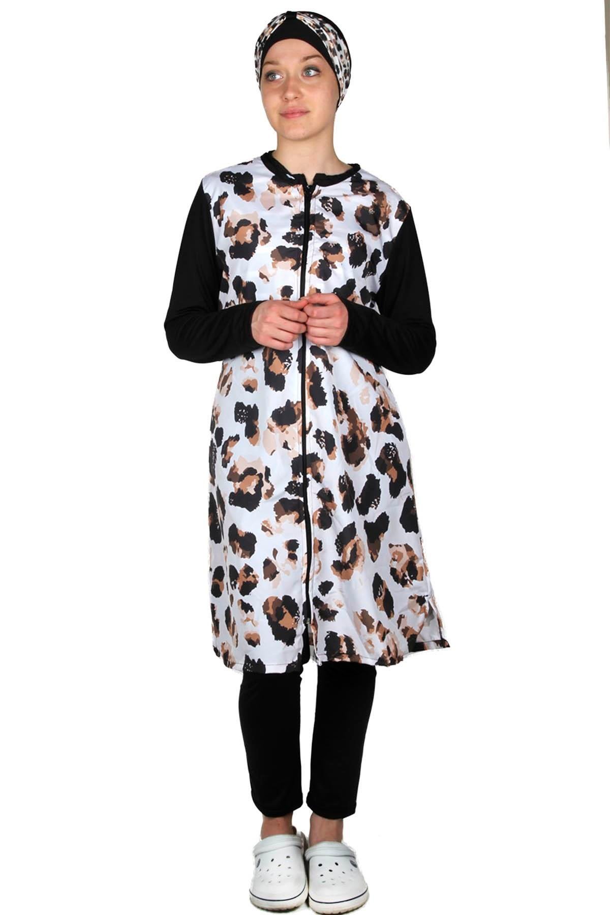 Sealife SL1014 Wild Serisi Tesettür Mayo, Yapışmayan Paraşüt Kumaş Tam Kapalı Mayo