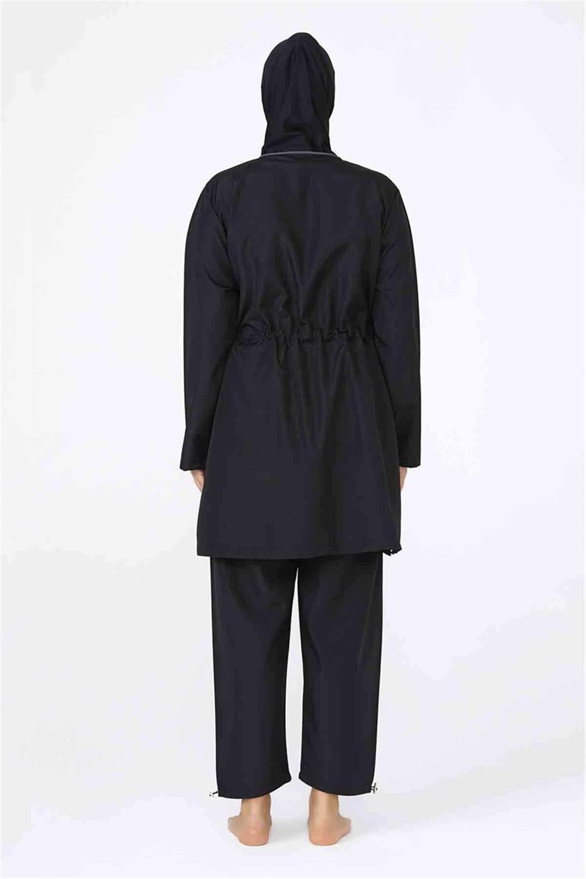 Siyah Büyük Beden Tesettür Mayo T0435