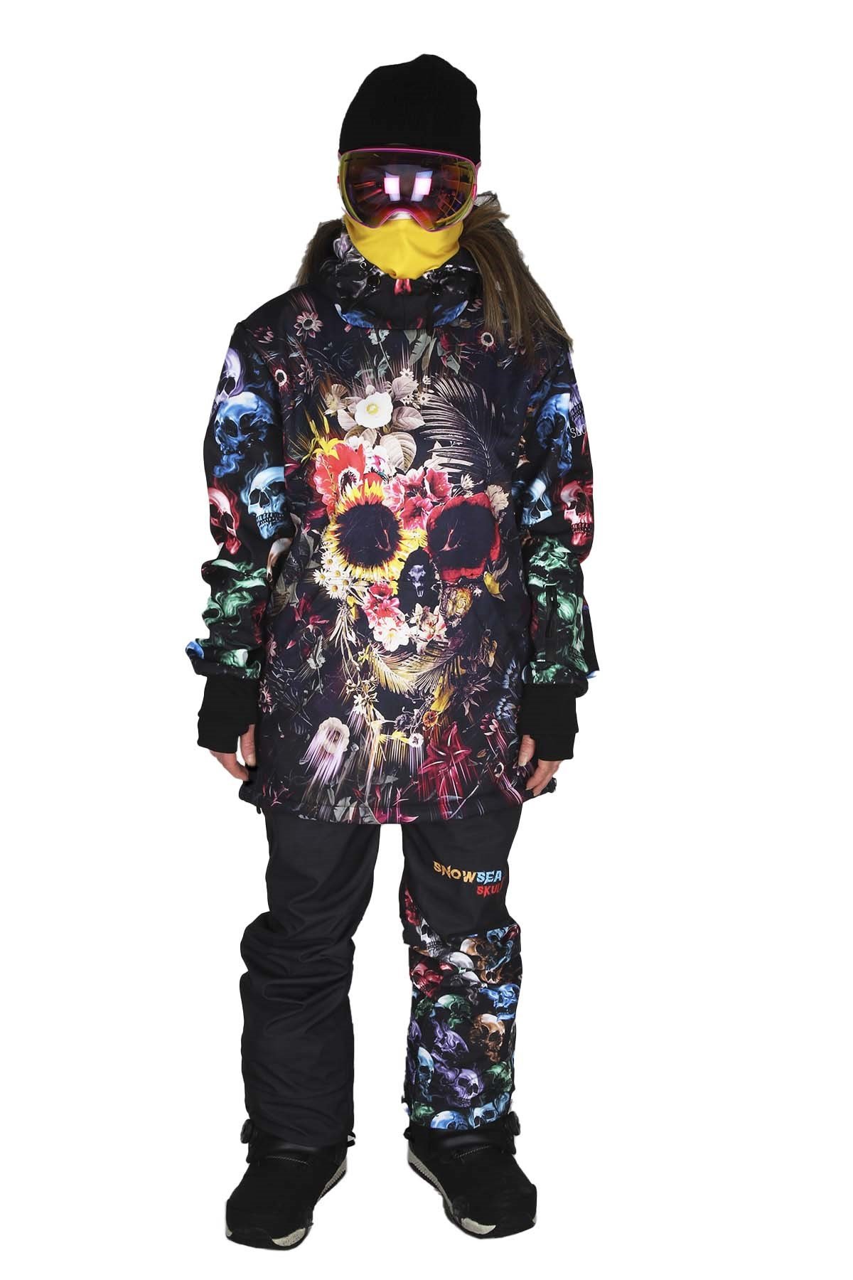 Skull Unisex Tasarım Kayak ve Snowboard Takımı Snowsea SS7789