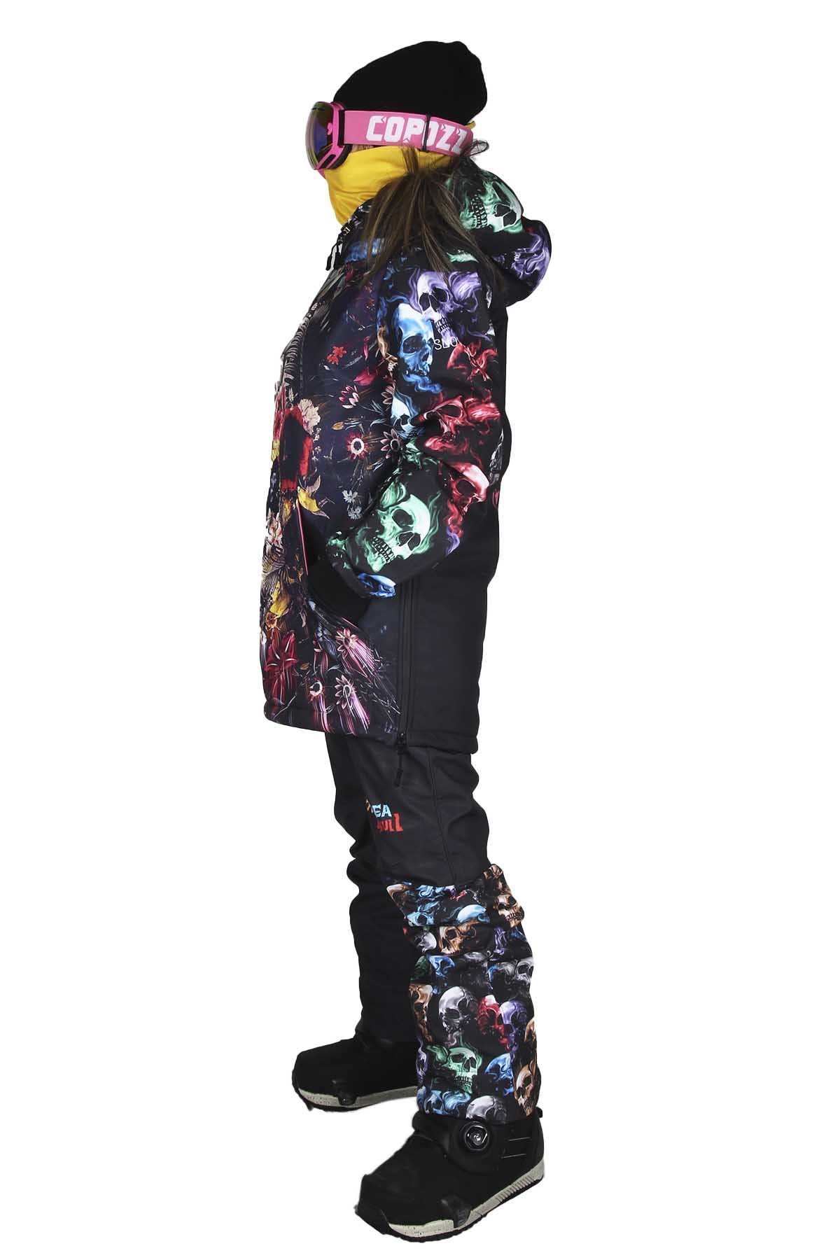 Skull Unisex Tasarım Kayak ve Snowboard Takımı Snowsea SS7789