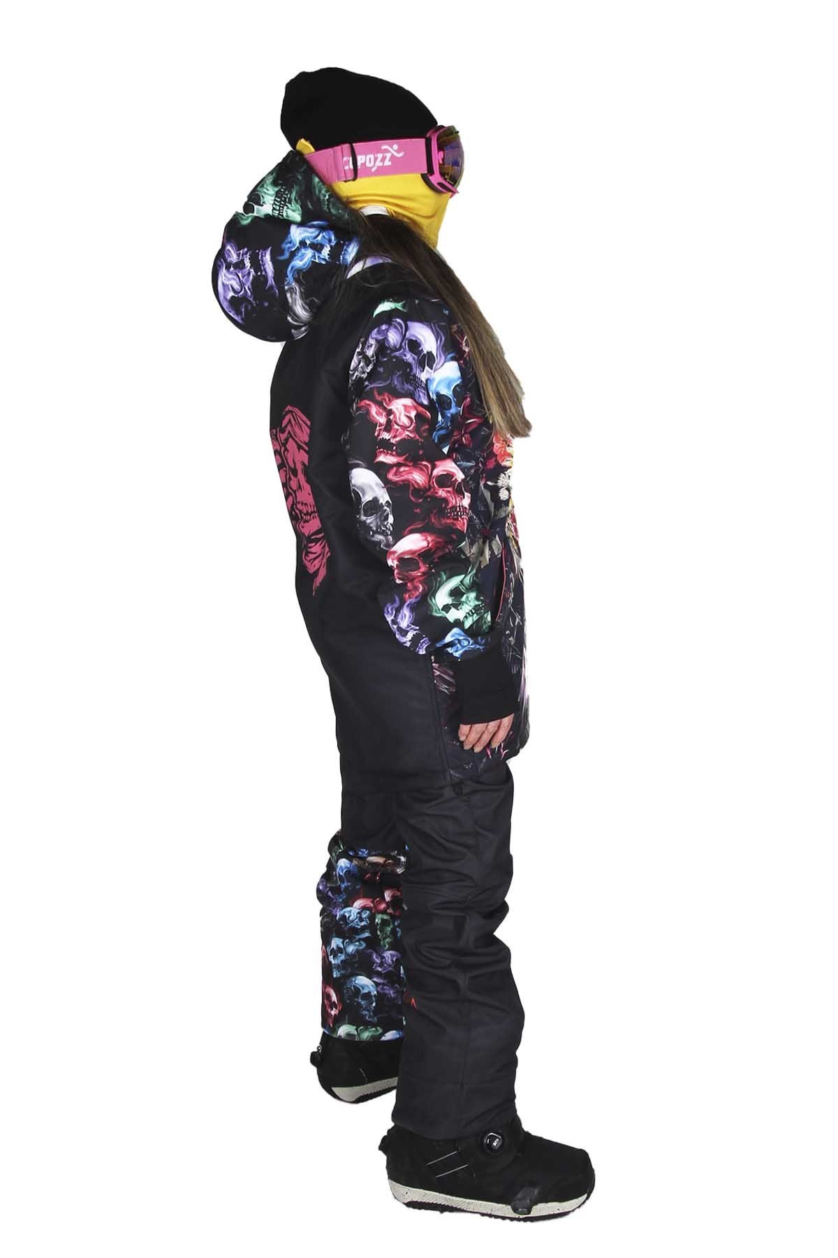 Skull Unisex Tasarım Kayak ve Snowboard Takımı Snowsea SS7789
