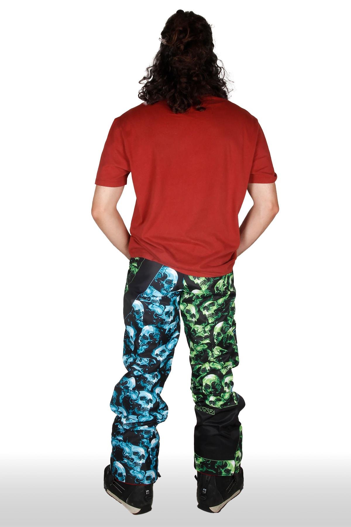 Skull X Snowboard Takımı, Renkli Kayak ve Kar Mont ve Pantolon Takımı