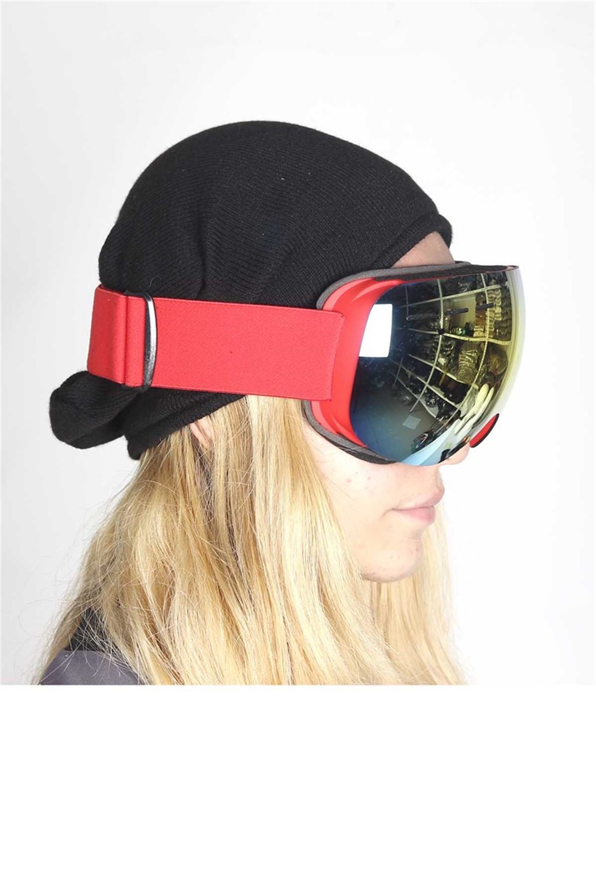 Snowboard ve Kayak Gözlüğü Kırmızı SSG113