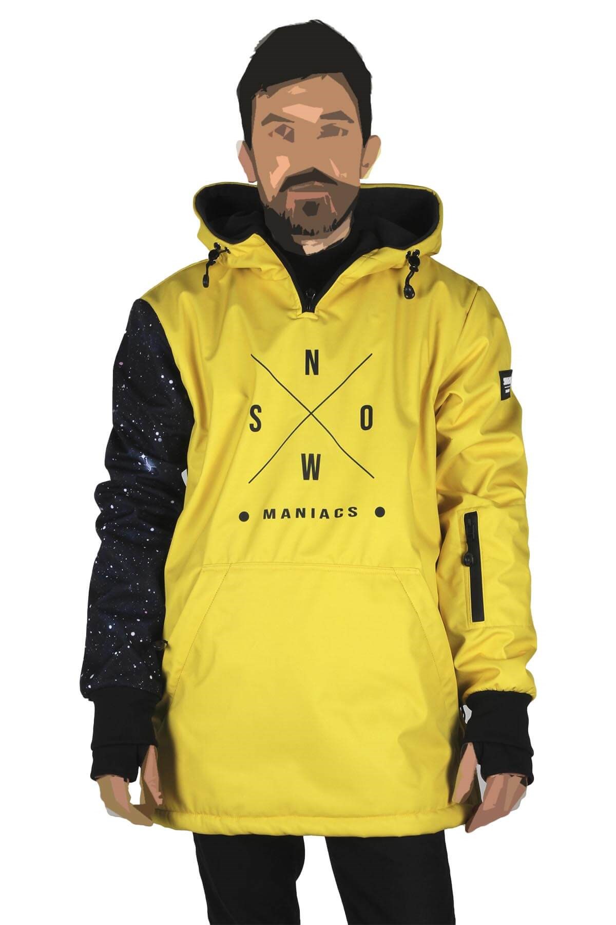 Snowboarding Men Kar Montu, Snowsea SS7924 Siyah Snowboard Montu