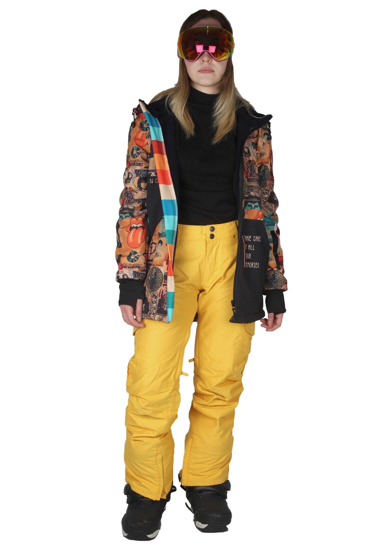 Snowsea 70's Fermuar SS7803 Unisex Kayak Montu, 1. Kalite Unisex Snowboard Montu