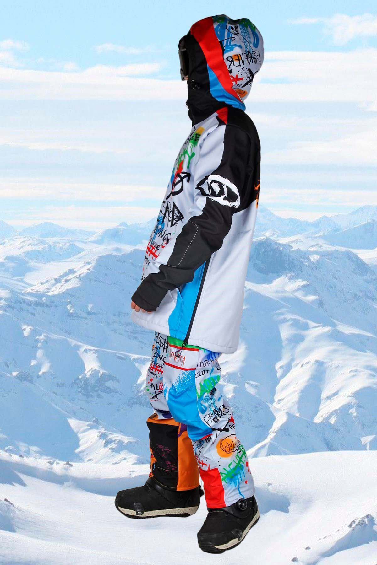 Snowsea Chaos In My Head Erkek Snowboard ve Kayak Mont - Pantolon Takımı