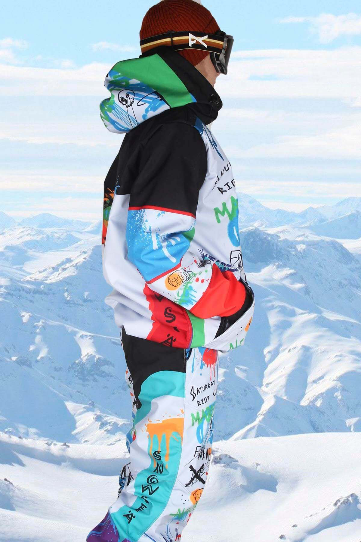 Snowsea Chaos In My Head Erkek Snowboard ve Kayak Mont - Pantolon Takımı