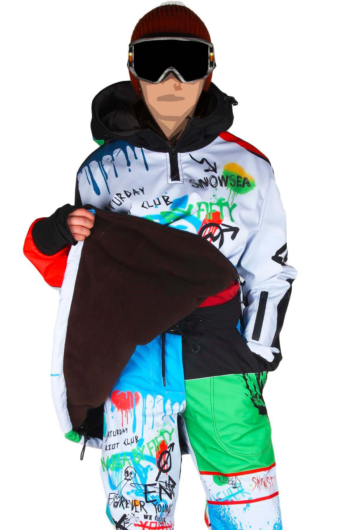 Snowsea Chaos In My Head Erkek Snowboard ve Kayak Mont - Pantolon Takımı