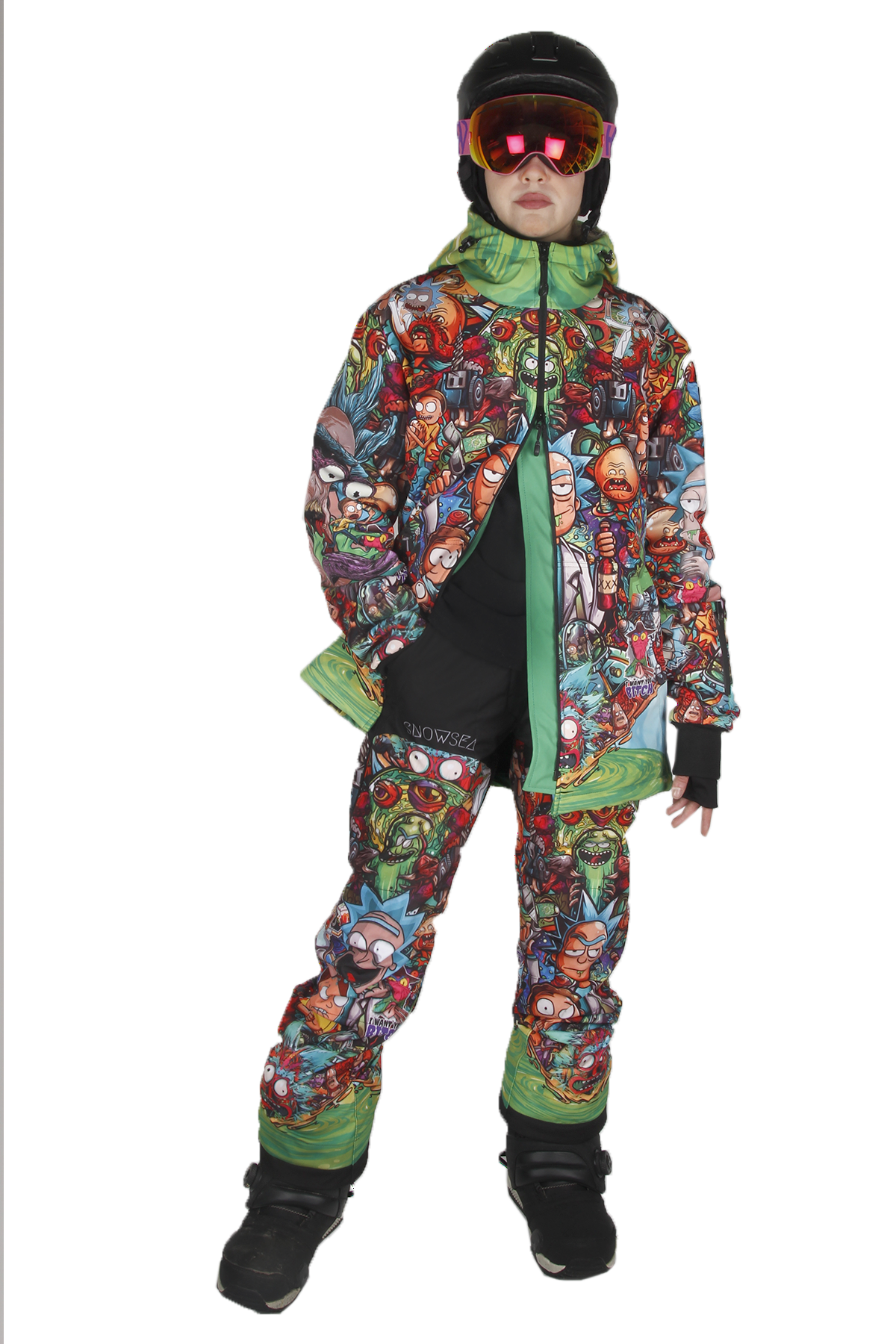 Snowsea Çılgın Tasarım Kayak Mont & Pantolon Takım
