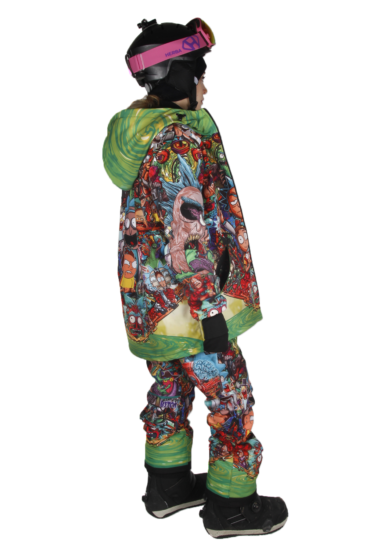 Snowsea Çılgın Tasarım Snowboard Mont & Pantolon Takım