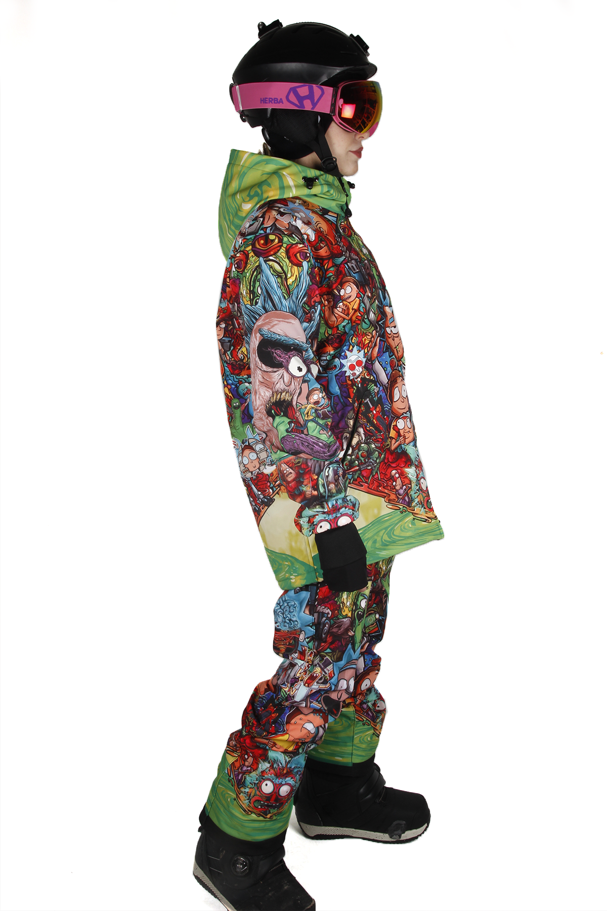 Snowsea Çılgın Tasarım Snowboard Mont & Pantolon Takım