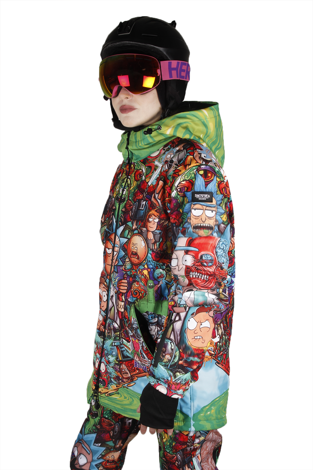 Snowsea Çılgın Tasarım Snowboard Mont & Pantolon Takım