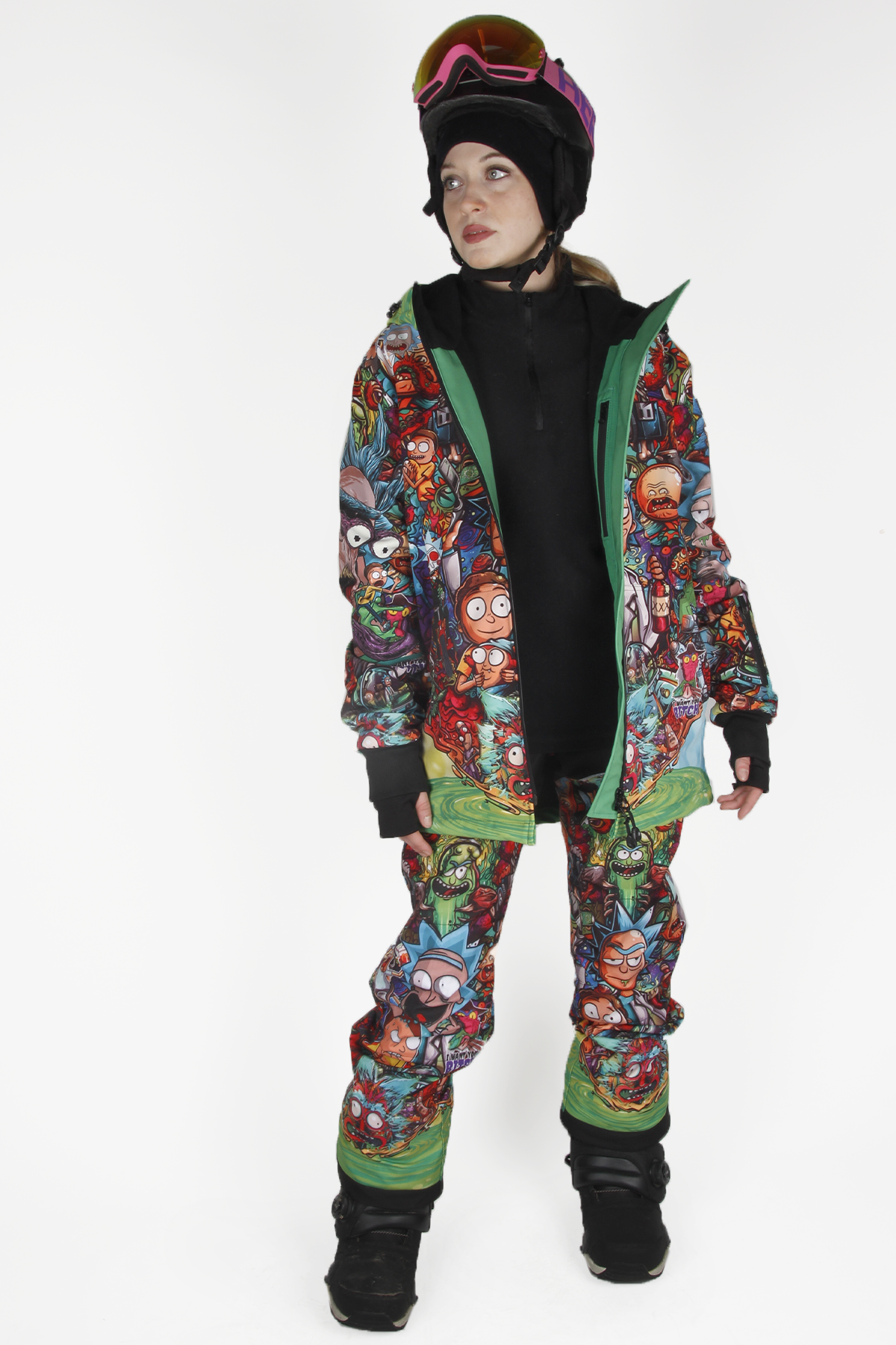 Snowsea Çılgın Tasarım Snowboard Mont & Pantolon Takım