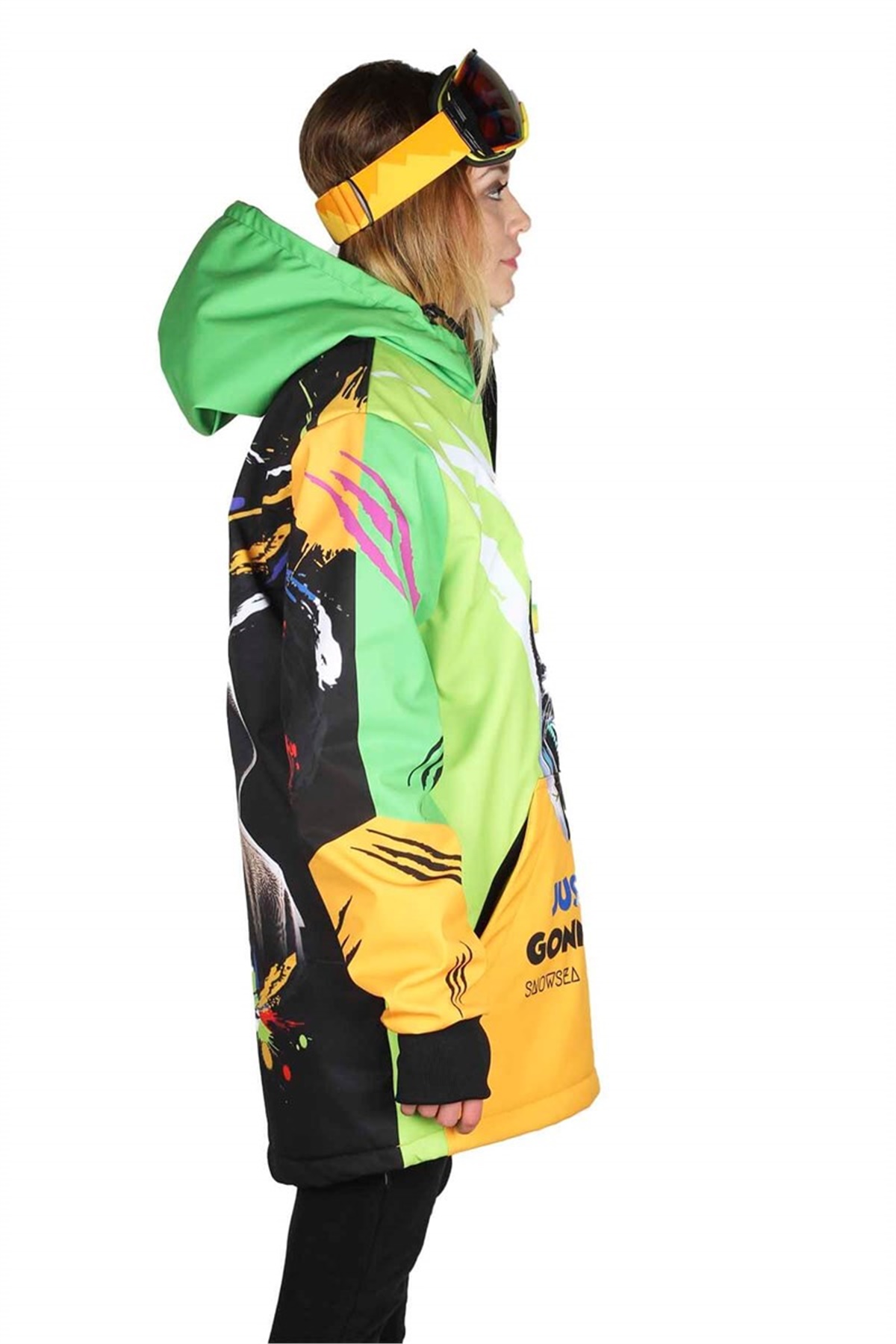 Snowsea Cool Cat Yeşil Bayan Snowboard ve Kayak Montu