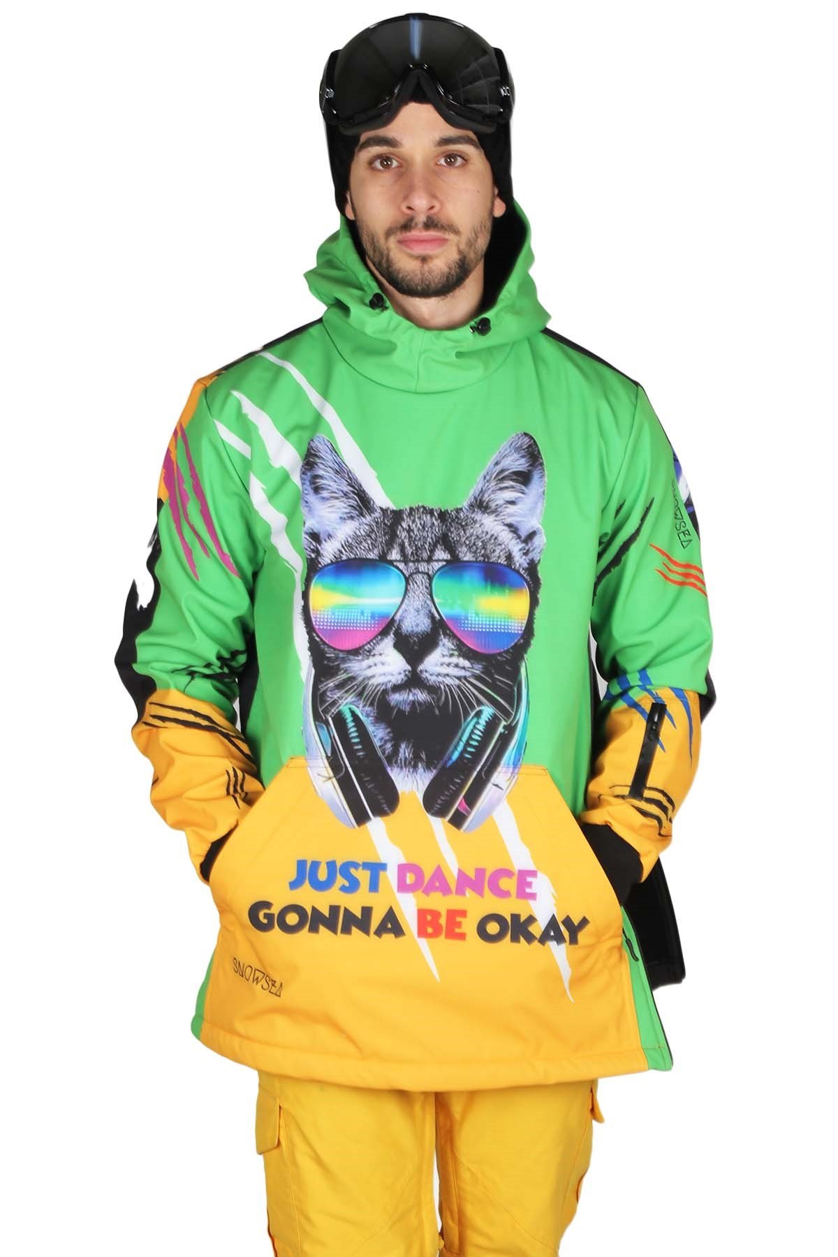 Snowsea Cool Cat Yeşil Snowboard ve Kayak Montu