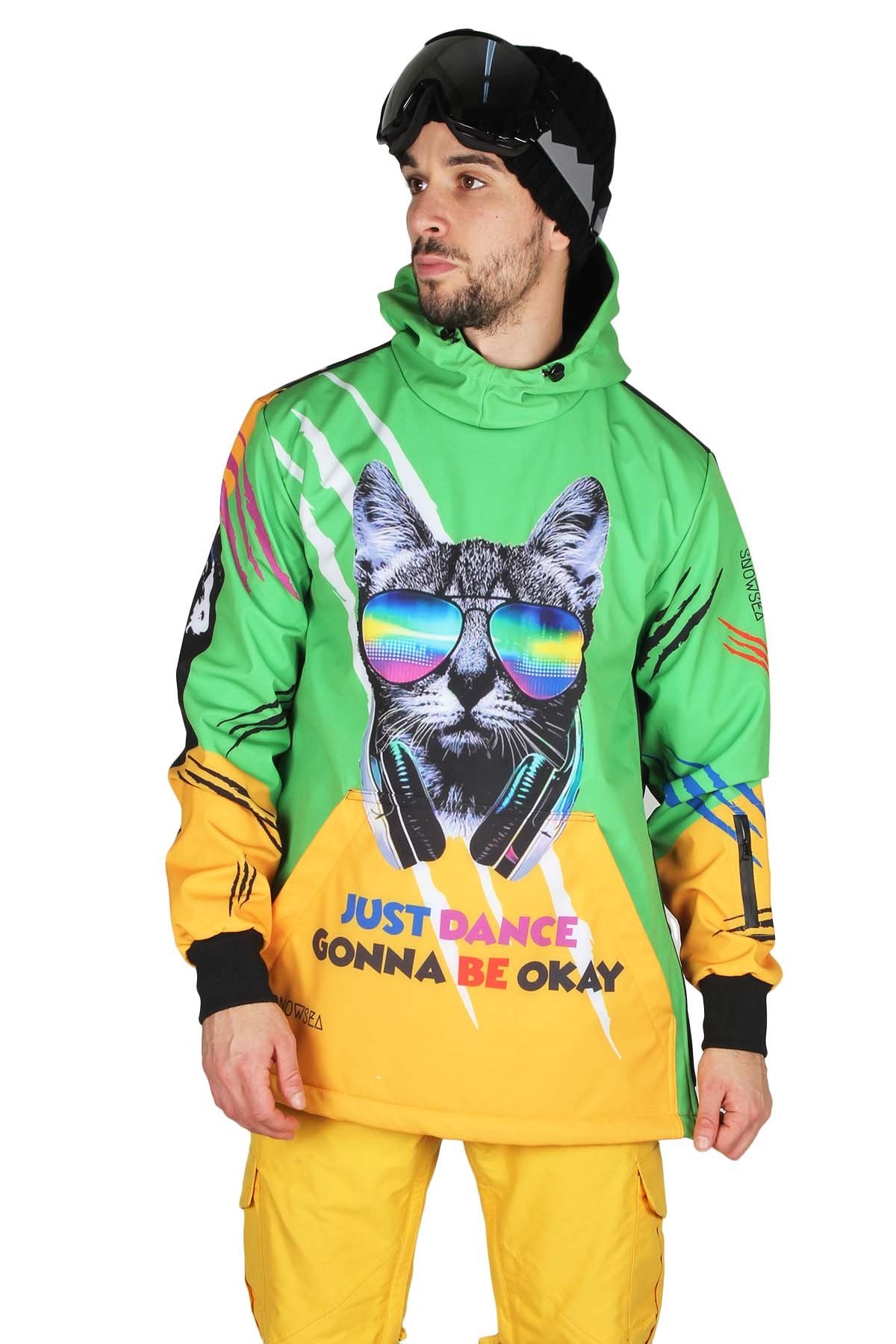 Snowsea Cool Cat Yeşil Snowboard ve Kayak Montu