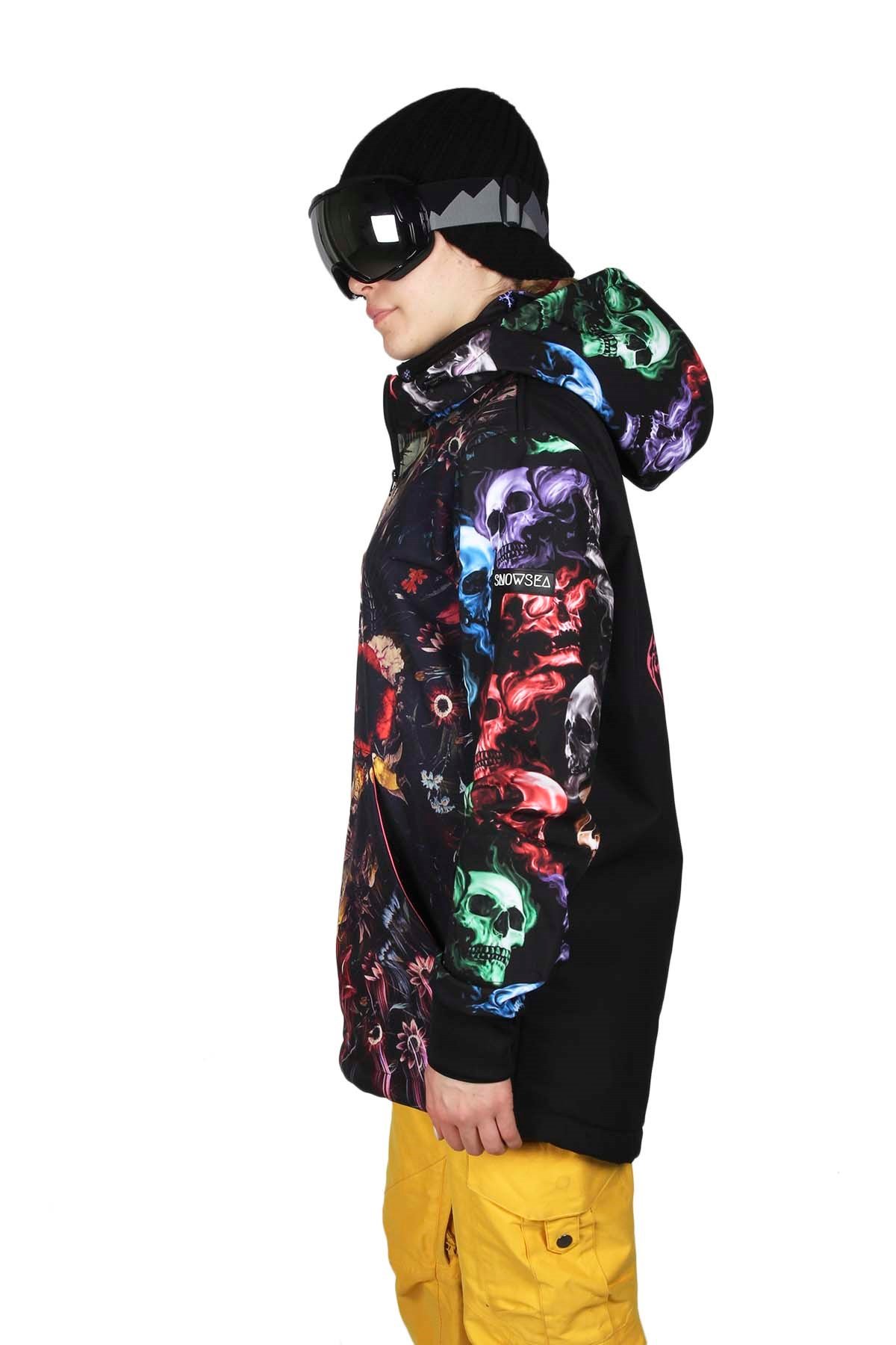 Snowsea Dark Skull Yaka Fermuarlı Snowboard & Kayak Montu SS7726