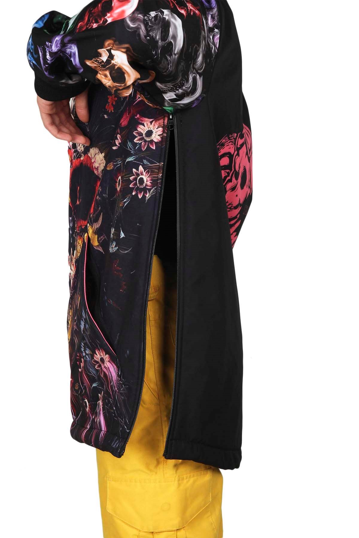 Snowsea Dark Skull Yaka Fermuarlı Snowboard & Kayak Montu SS7726