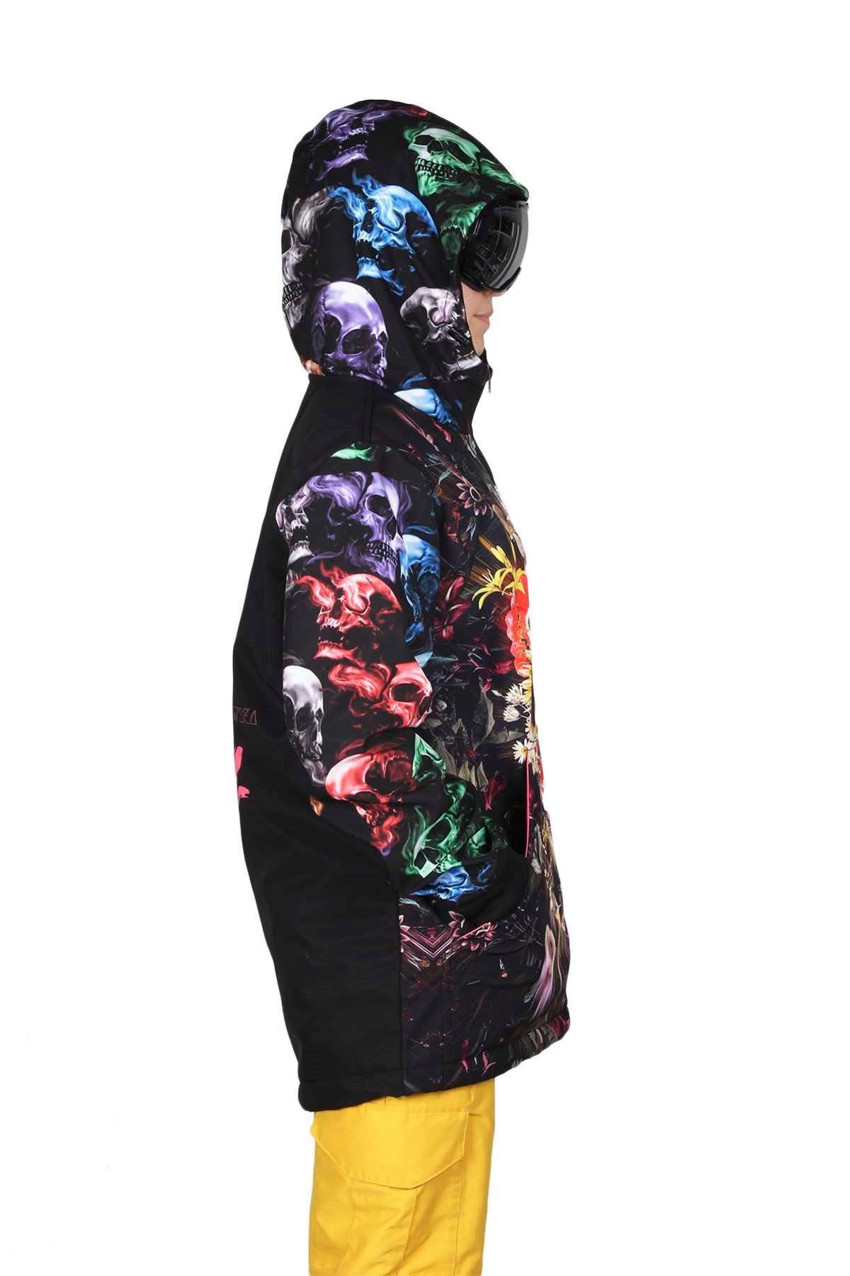 Snowsea Dark Skull Yaka Fermuarlı Snowboard & Kayak Montu SS7726