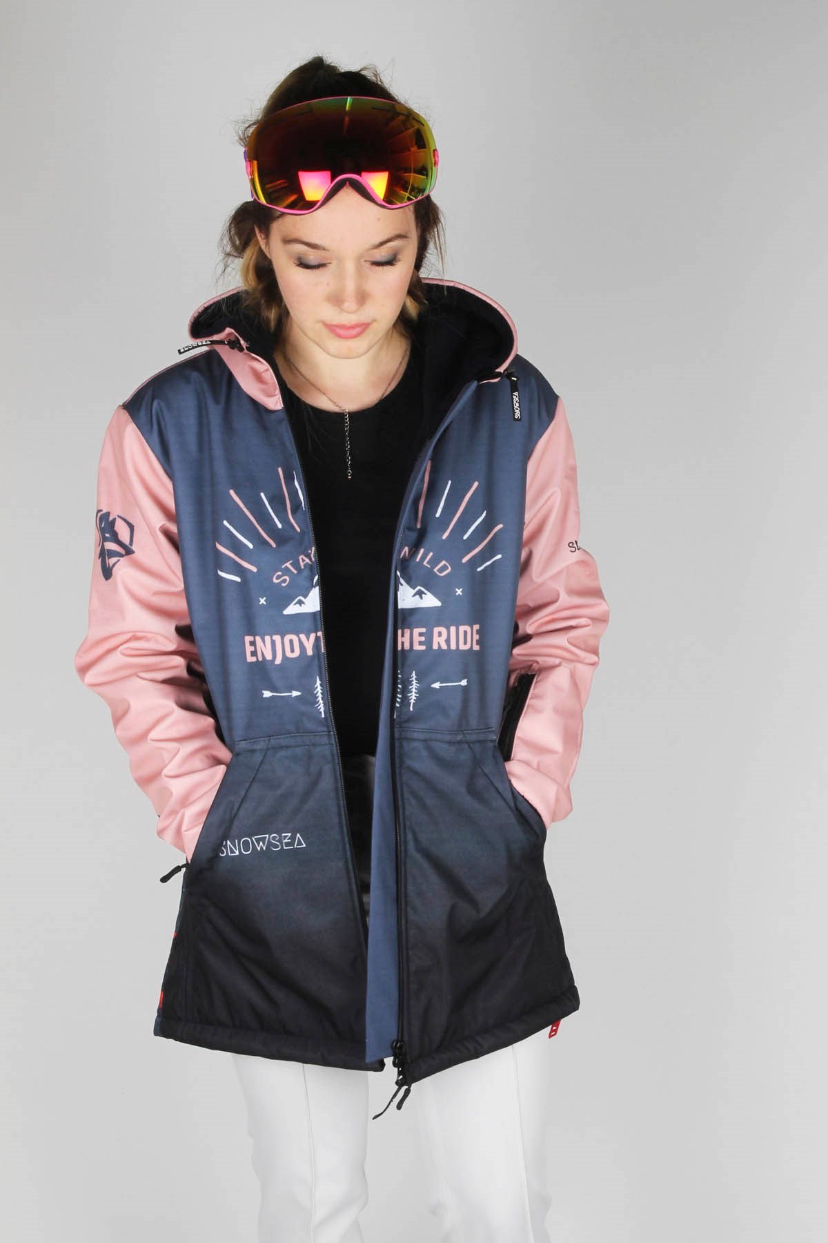 Snowsea Kurt&Kadın Fermuar SS7787 Kadın Kayak Montu, 1. Kalite Kadın Snowboard Montu