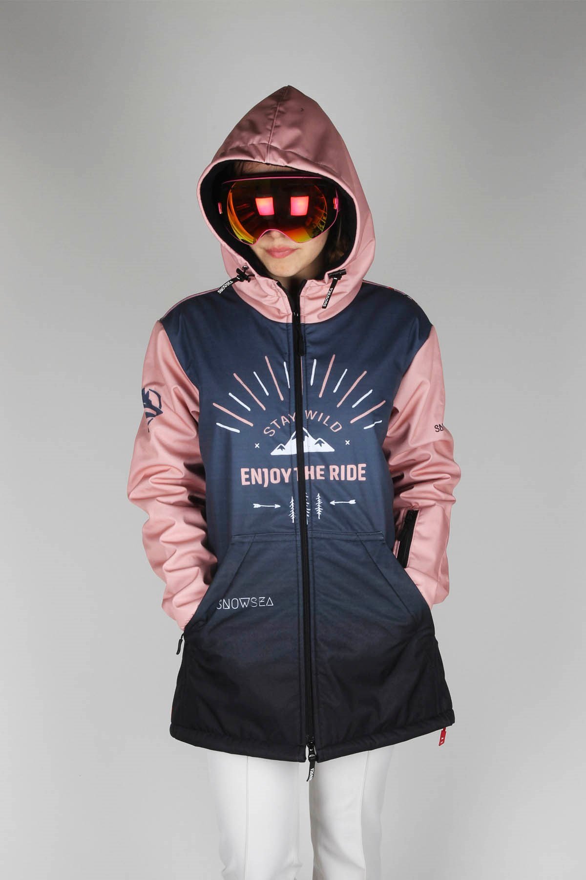 Snowsea Kurt&Kadın Fermuar SS7787 Kadın Kayak Montu, 1. Kalite Kadın Snowboard Montu