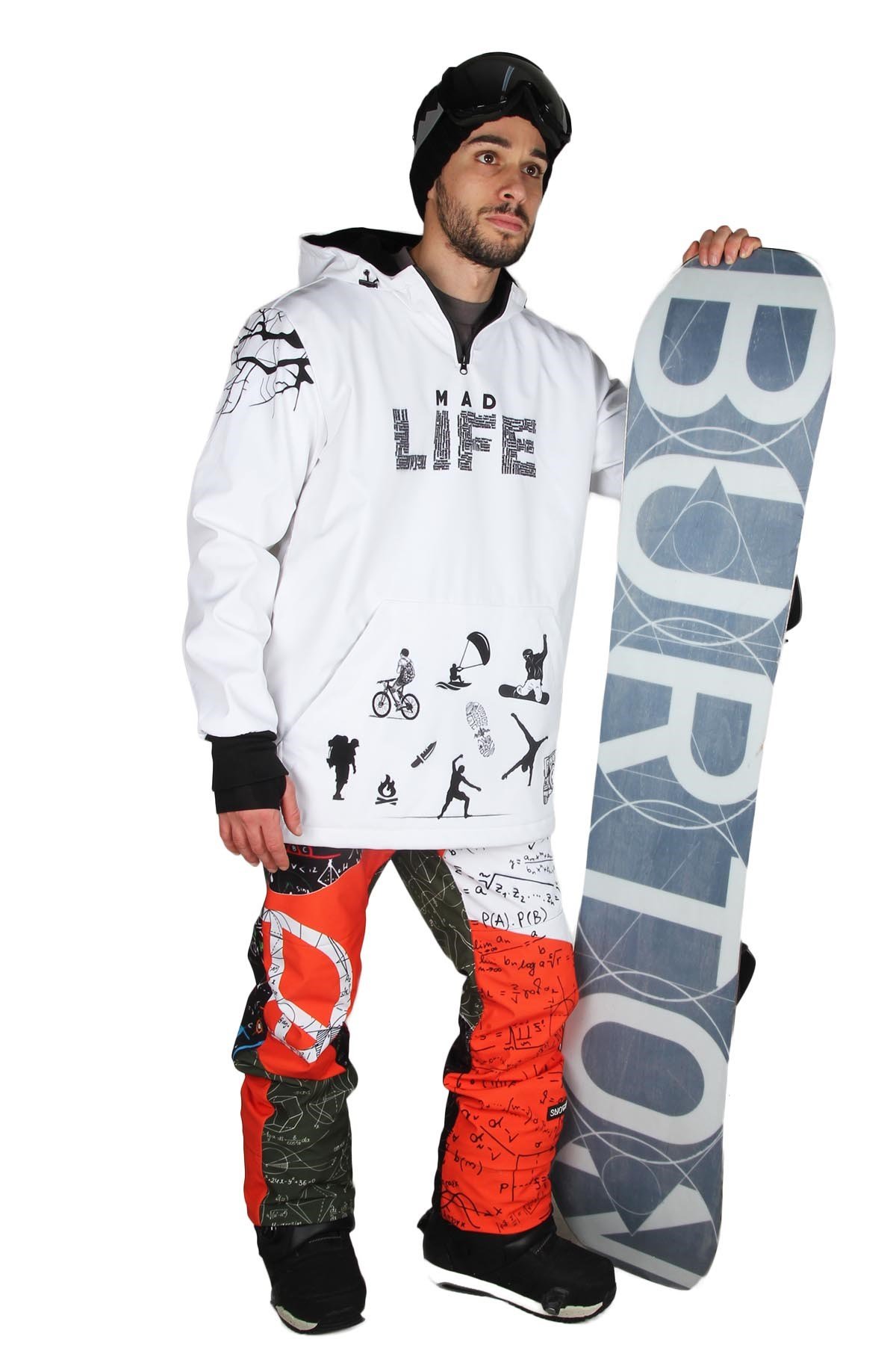 Snowsea Mad Life Yaka Fermuarlı Snowboard & Kayak Montu SS7728