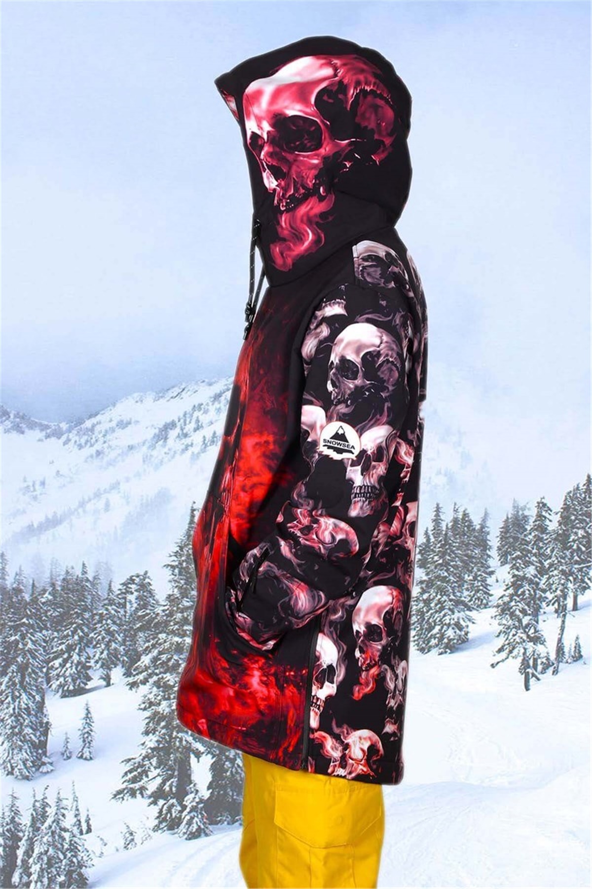 Snowsea Marka Red Skull Bayan Snowboard ve Kayak Montu SS5588