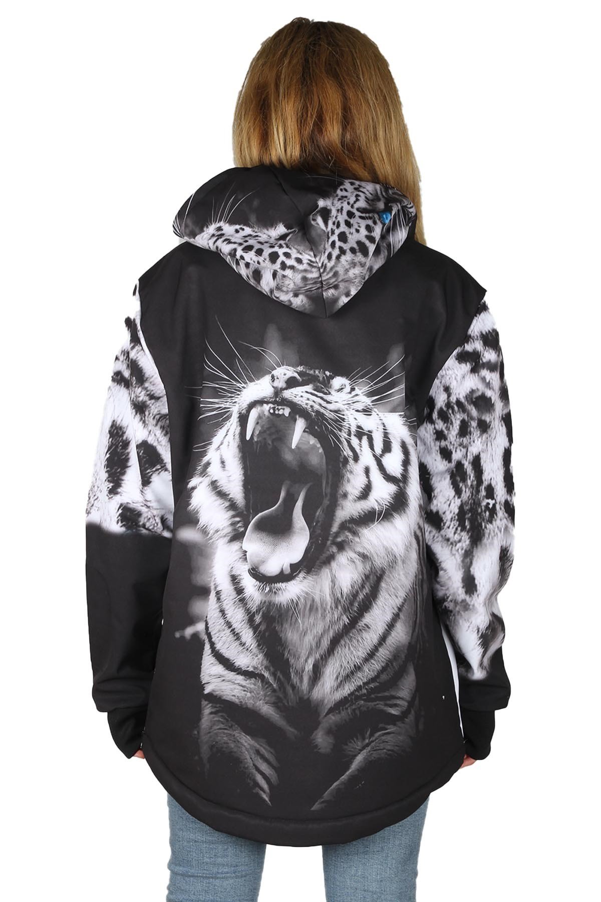 Snowsea Marka White Tiger Özel Tasarım Kadın Snowboard & Kayak Montu