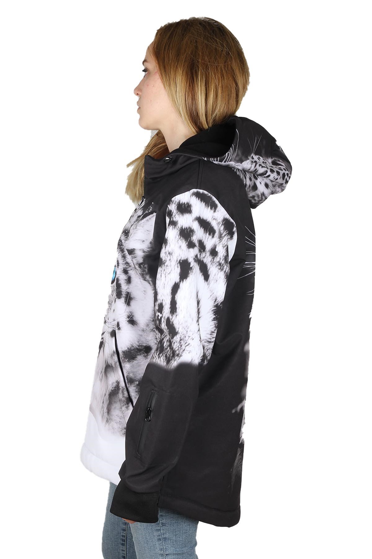 Snowsea Marka White Tiger Özel Tasarım Kadın Snowboard & Kayak Montu