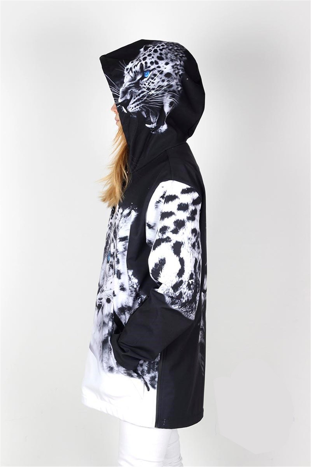 Snowsea Marka White Tiger Özel Tasarım Kadın Outdoor Shoftshell Mont