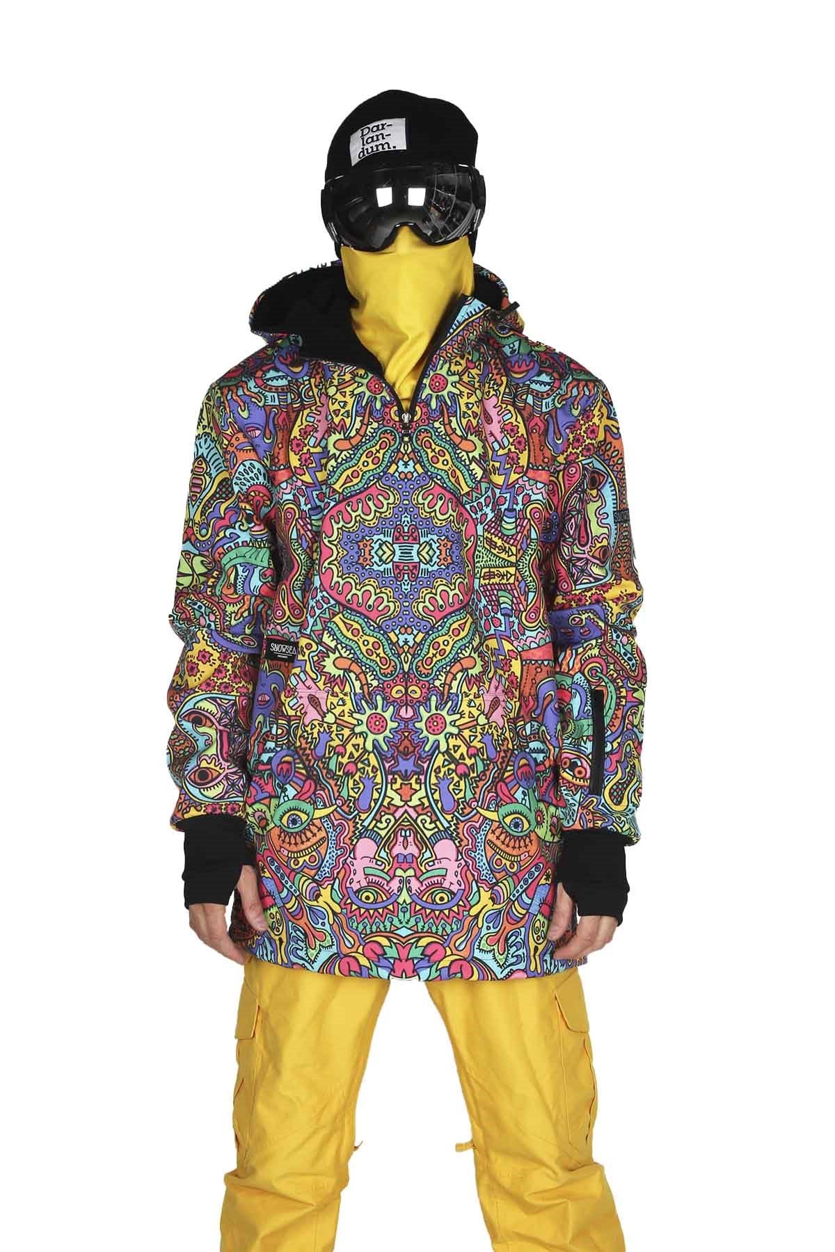 Snowsea Mixed Design Yaka Fermuarlı Snowboard & Kayak Montu SS7769