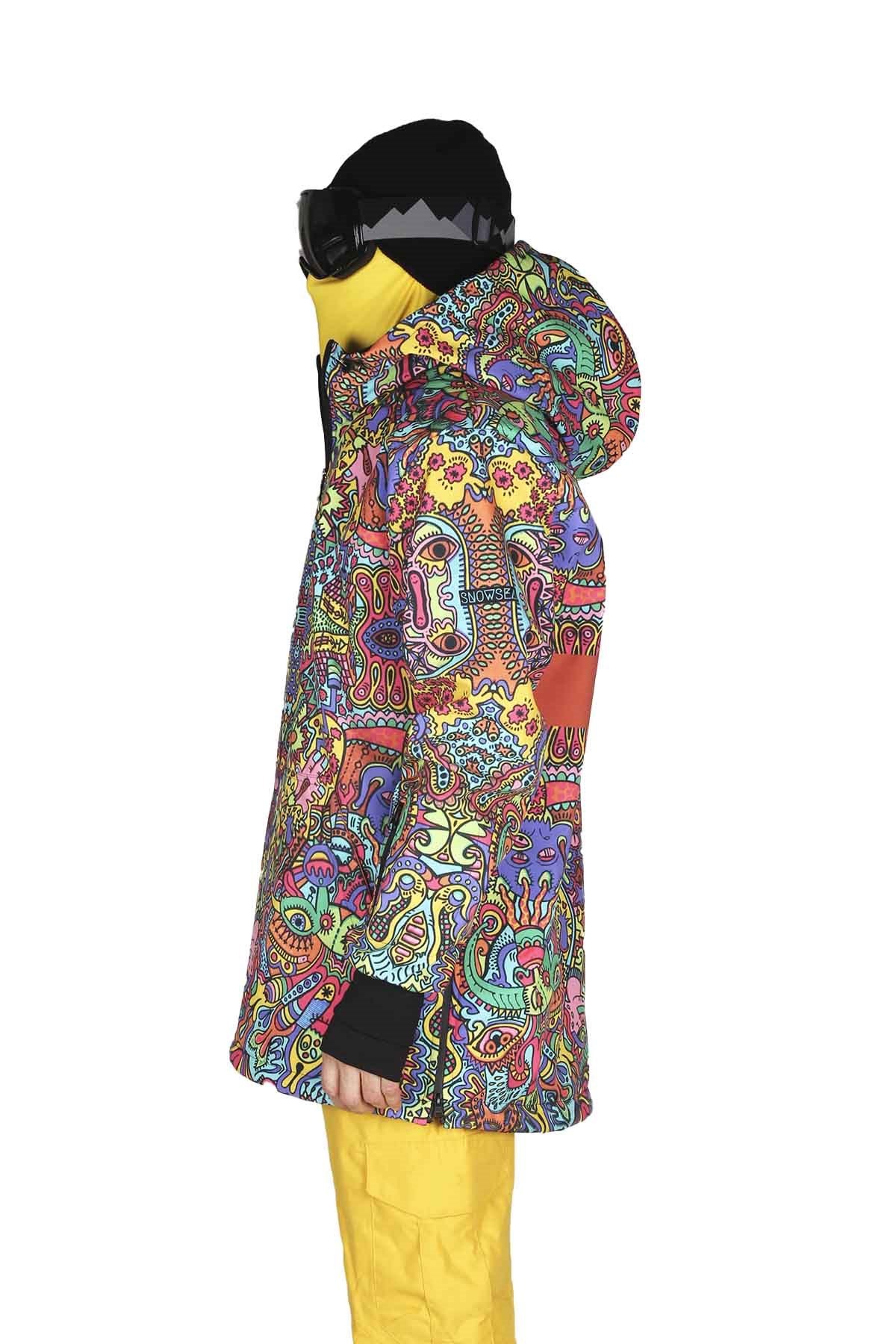 Snowsea Mixed Design Yaka Fermuarlı Snowboard & Kayak Montu SS7769