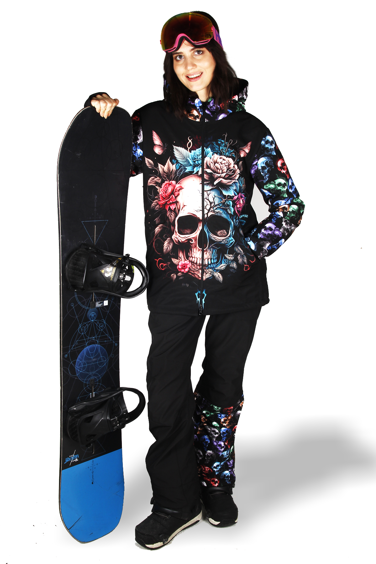 Snowsea Original Skull Snowboard Mont ve Pantolon Takımı