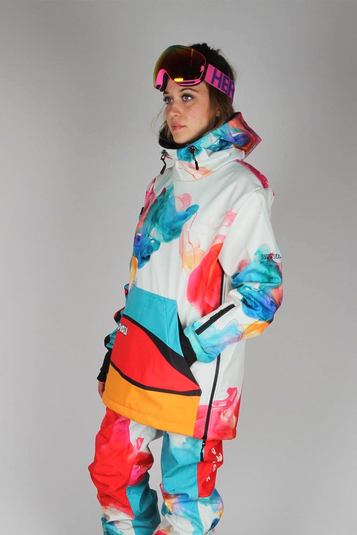 Snowsea Smoky SS7802 Kadın Kayak Montu, 1. Kalite Unisex Snowboard Montu