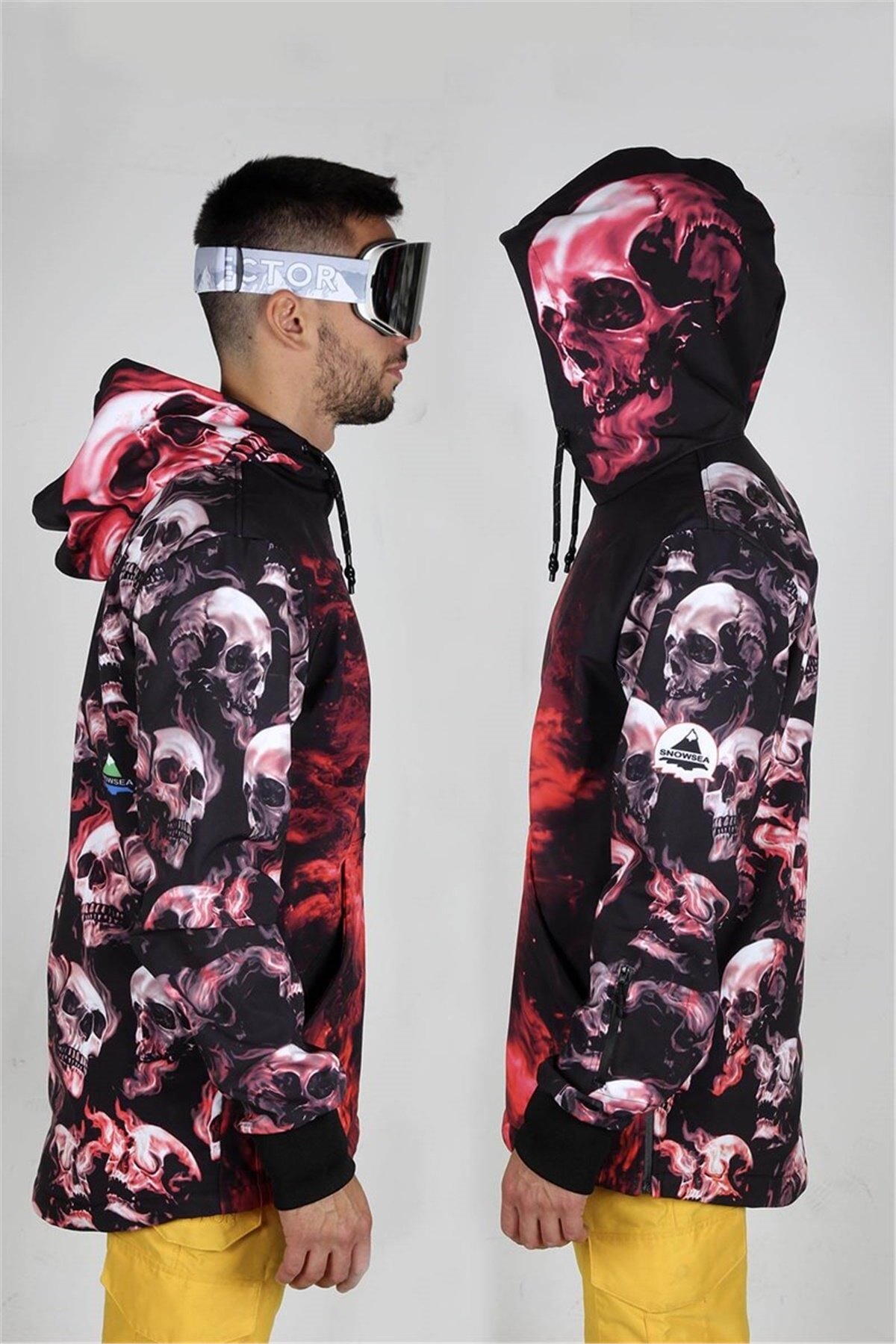 Snowsea SS5598 Kar Montu, Dark Skull Snowboard ve Kayak Montu