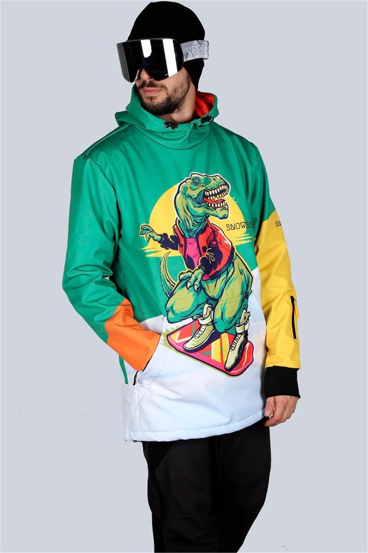 Snowsea SS5606 Çılgın Dinozor Unisex Snowboard ve Kayak Montu