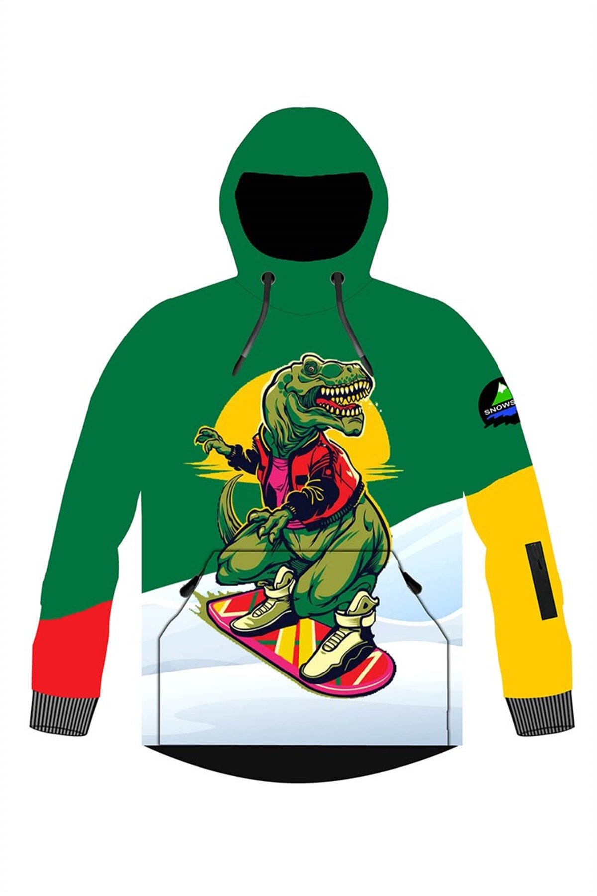 Snowsea SS5606 Çılgın Dinozor Unisex Snowboard ve Kayak Montu