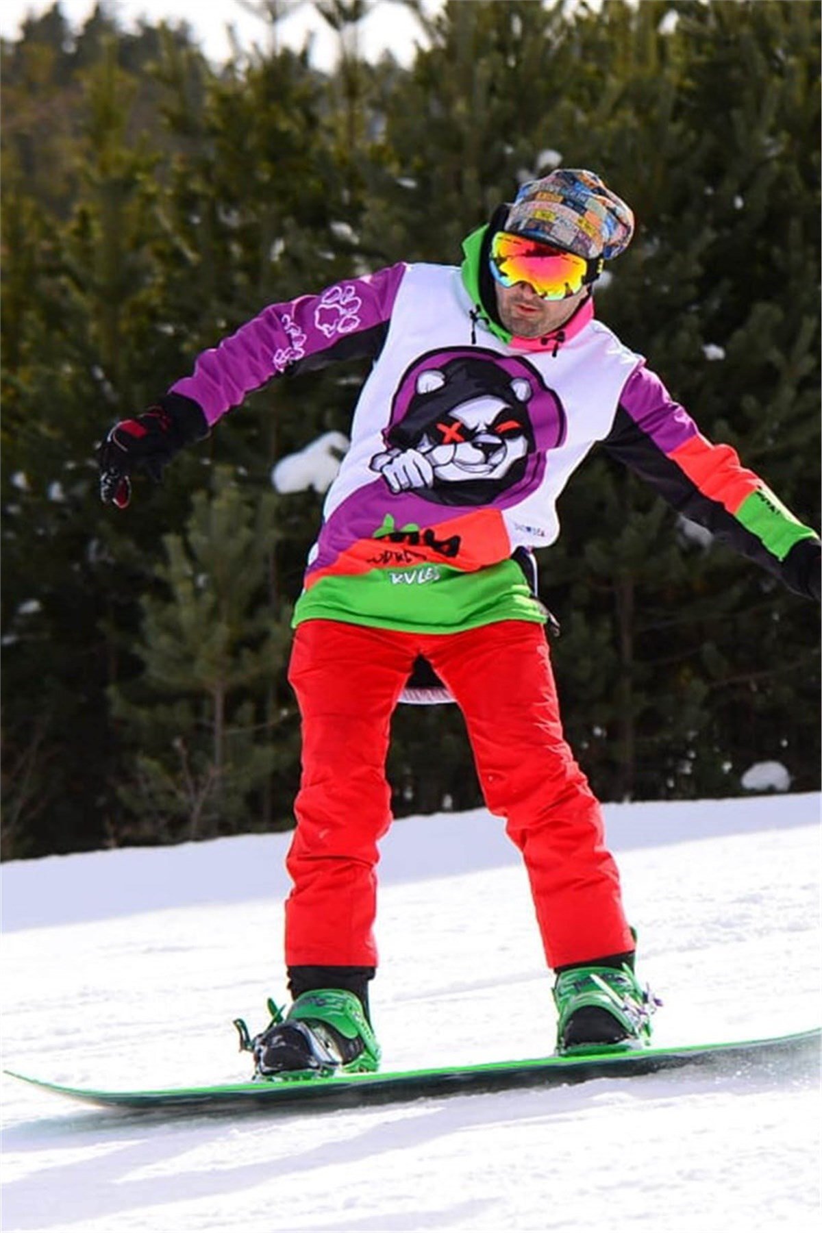 Snowsea SS7640-1 My World My Rules Snowsea Panda Snowboard Montu 