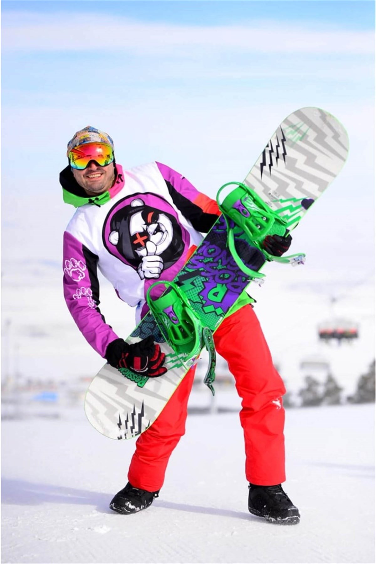 Snowsea SS7640-1 My World My Rules Snowsea Panda Snowboard Montu 