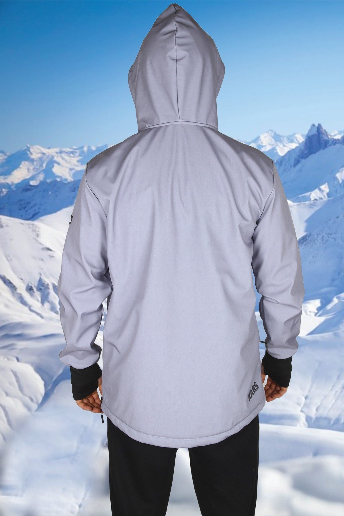 Snowsea SS7731-1 Gri Tasarım Yaka Fermuarlı Snowboard Montu