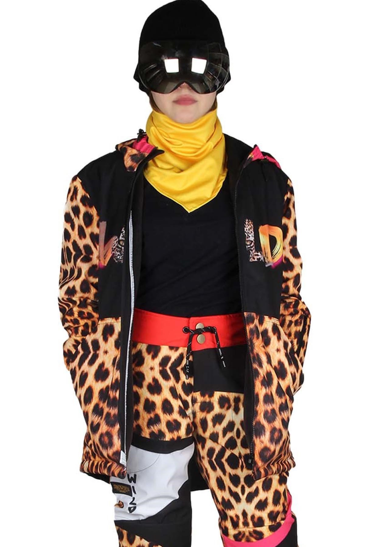 Leopar Desenli Kayak Montu, Snowsea SS7880 Snowboard Montu