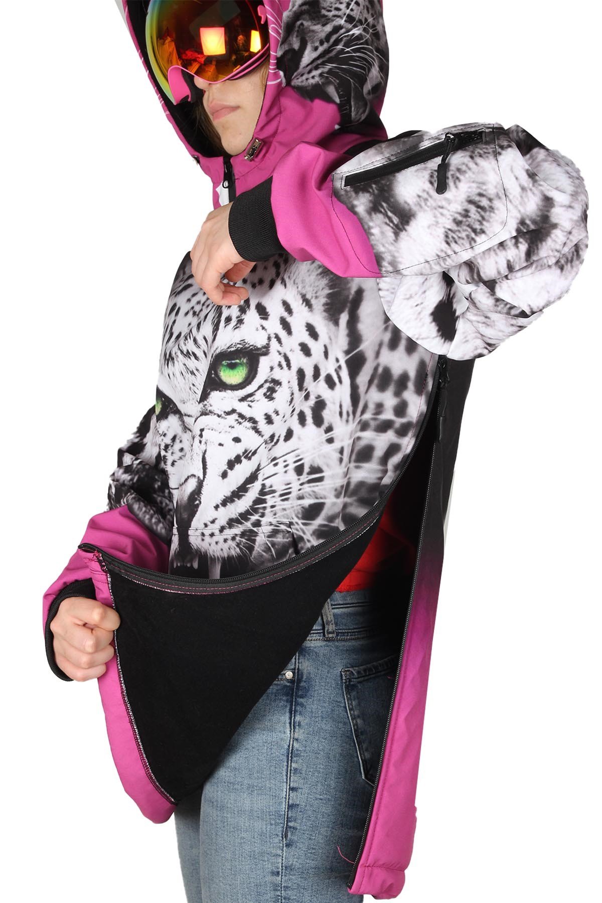 Snowsea SS7903 White Tiger Pembe Snowboard Montu, Kadın Kayak Montu