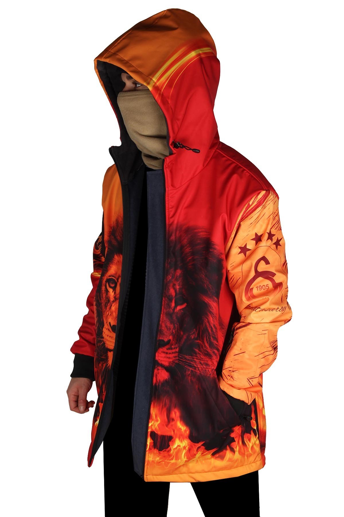 Snowsea SS7933 Sarı Kırmızı Aslan Snowboard Montu