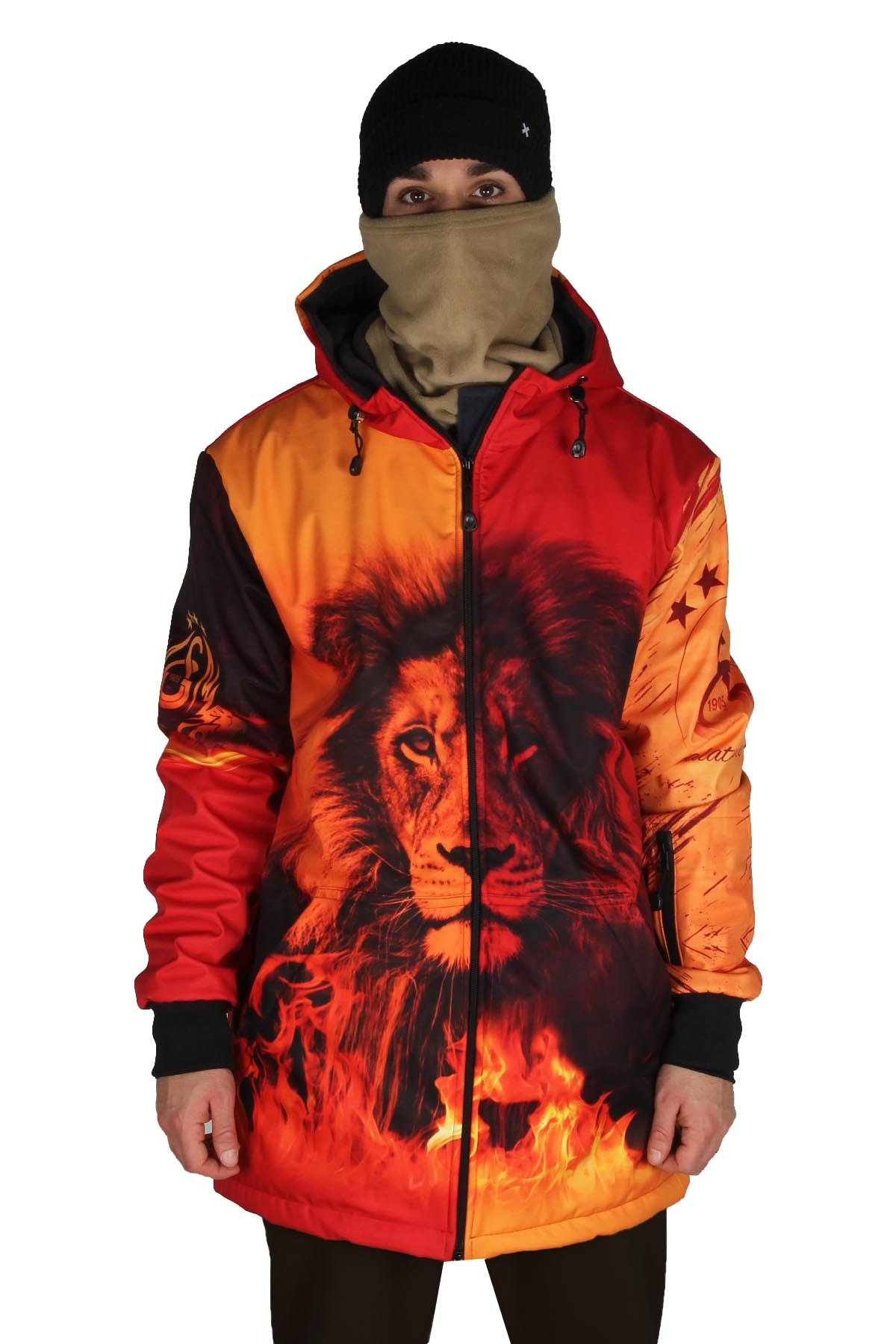 Snowsea SS7933 Sarı Kırmızı Aslan Snowboard Montu